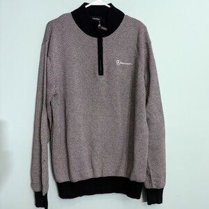 Mercedes Benz Quarter Zip Sweater Large Men's Black White
